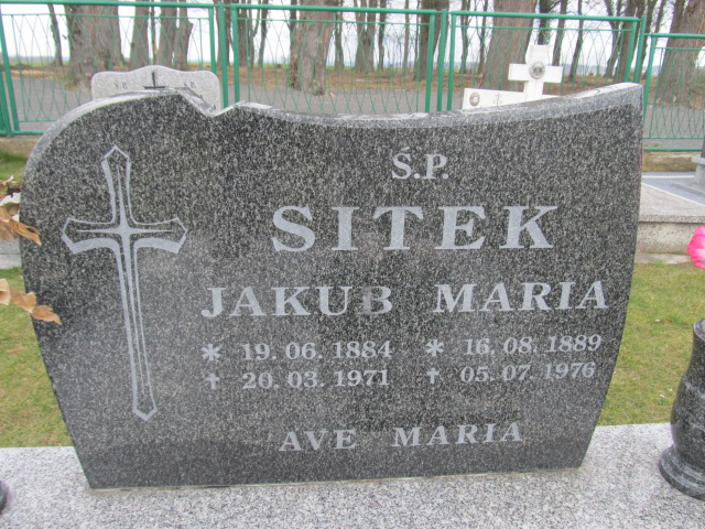 Jakub Sitek 1884 Męcinka - Grobonet - Wyszukiwarka osób pochowanych